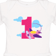 thumbnail image 4 of Inktastic 1st Birthday Pilot Airplane Girls Long Sleeve Baby Bodysuit, 4 of 5