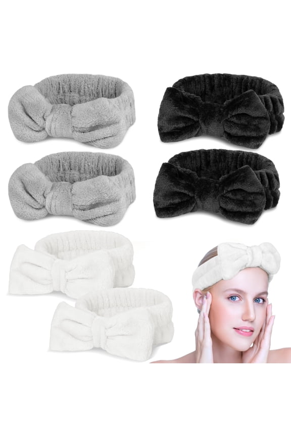 9PCS Spa Headband Kit for Women & Girls: Bowknot Makeup Headbands with Wristbands