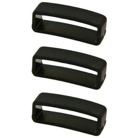 22mm Rubber Strap - 3 PIECES SIZE 22MM BLACK RUBBER CUIR DE LYON REPLACEMENT WATCH BAND STRAP LOOPS