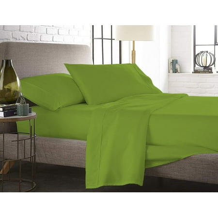 Sage Cotton Summer Collection - The Great American Store- Exclusive Collection 600 TC 100% Cotton 4PC Bed Sheet Set Contains (Queen, Solid Sage) - Hotel Quality, Super Soft, Wrinkle, Fade & Stain Resistant