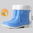 thumbnail image 6 of KANG Fashion Women's -Lined Short Rain Boots Waterproof, Anti-, Thick Sole Platform Winter Wet Weather Shoes Blue 42, 6 of 7