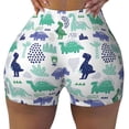 thumbnail image 2 of Uemuo Dinosaur Pattern Women Workout Impact Shorts Scrunch Butt Lifting Gym Shorts Seamless Booty Biker Shorts-Small, 2 of 8