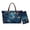 Blue - Butterfly Flower, variant on DISNIMO Sea Turtle Print Handbag and Wallet Set Flower Butterfly Print Tote Shoulder Bag with Wrist Strap Wallet Portable Leather Top Handle Purse