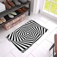 thumbnail image 3 of MKHERT Black and White Swirls Hexagonal Twist Abstract Stripes Doormat Rug Home Decor Floor Mat Bath Mat 23.6x15.7 inch, 3 of 3