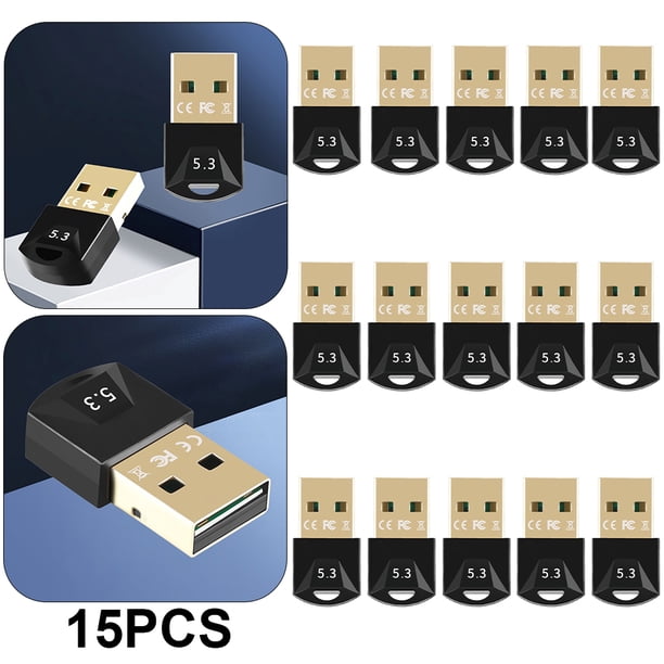 Adaptador USB Plug And Play Compatible Con Dientes 5.3 Transmisor Receptor Inalámbrico Azul