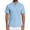 Light Blue, variant on SELONE Dress Shirts for Men Short Sleeve Shirt Collared Classic T-Shirts 3 Buttons Fashion Summer Work Wear Blue 2XL