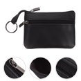 thumbnail image 2 of SHISUYAN Durable Leather Coin Purse with Zipper Small Wallet for Storage Black, 2 of 8