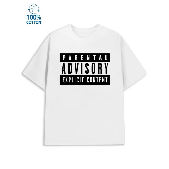 Parental Advisory men funny humor white funny humor y2k Fashion Unisex Shirt Printed tshirts Funny Unisex Shirt Cotton tshirts Unique Design Unisex Shirt Graphic tshirts