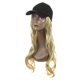 thumbnail image 1 of Unique Bargains Gorra de b?isbol con extensiones de cabello Peluca ondulada rizada Sombrero de peluca ajustable de 24 "para mujer Tono dorado claro Unique Bargains pelucas de reemplazo de cabello, 1 of 8