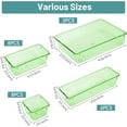 thumbnail image 2 of Clear Plastic Drawer Organizer Set, 4 Sizes Desk Drawer Divider Organizers and Storage Bins for Makeup, Jewelry, Gadgets for Kitchen, Bedroom, Bathroom, Office, 2 of 6