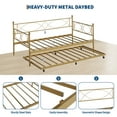 thumbnail image 4 of AKDSteel Metal Twin Daybed, Sofa Bed Frame with Steel Slat Support, Multifunctional Day Bed for Living Room, 4 of 8