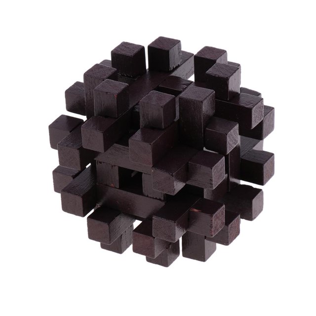 Juguete de Bloqueo de Rompecabezas Chino Entrenamiento de Cerebro Desarrolllo de Inteligencia Creativo para Niños Sunnimix Juguete del rompecabezas de madera 3D