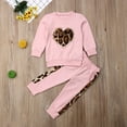thumbnail image 4 of Mialoley Baby Girl Clothes Set, Long Sleeve Leopard Sweater Top+Pants, 4 of 9