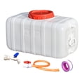 thumbnail image 1 of S SERENABLE Contenant d'Eau de Camping Réutilisable avec Robinet et Tuyau pour Camping, Voiture, Randonnée Blanc 47,5 kg, 1 of 9