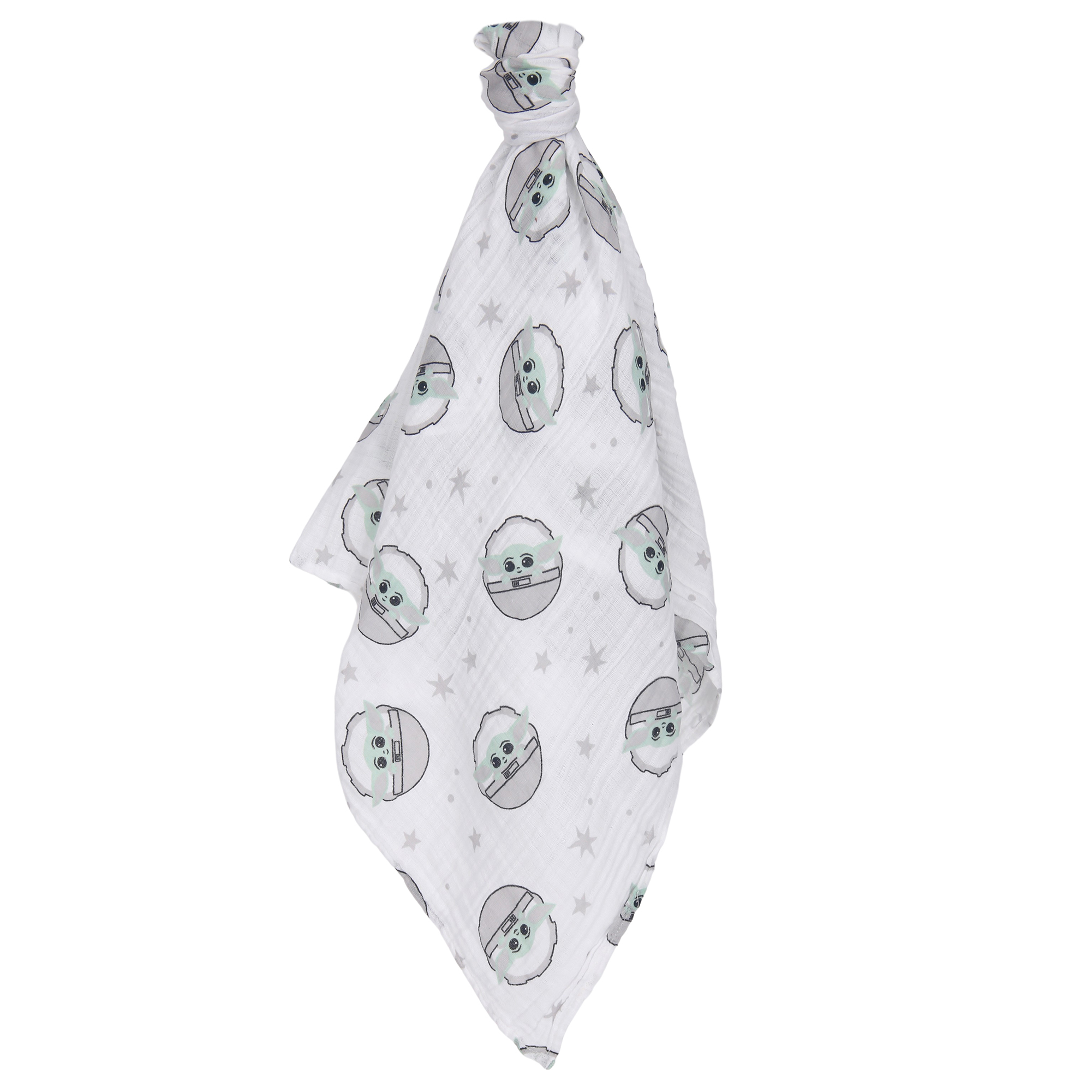 Lambs & Ivy Star Wars Baby Yoda/The Child Swaddle Blanket & Lovey Gift Set