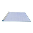 thumbnail image 2 of Ahgly Company Machine Washable Indoor Square Solid Blue Modern Area Rugs, 7' Square, 2 of 4