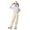 Beige, variant on Krdevn Cargo Pants for Girls Boys Cargo Jogger Pants Casual Girl's Elastic Waist Cargo Pants with Pockets,7-8 Years