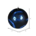 thumbnail image 2 of Vickerman 4" Midnight Blue Matte Sequin Swirl Ornament, 6 per Bag, 2 of 3