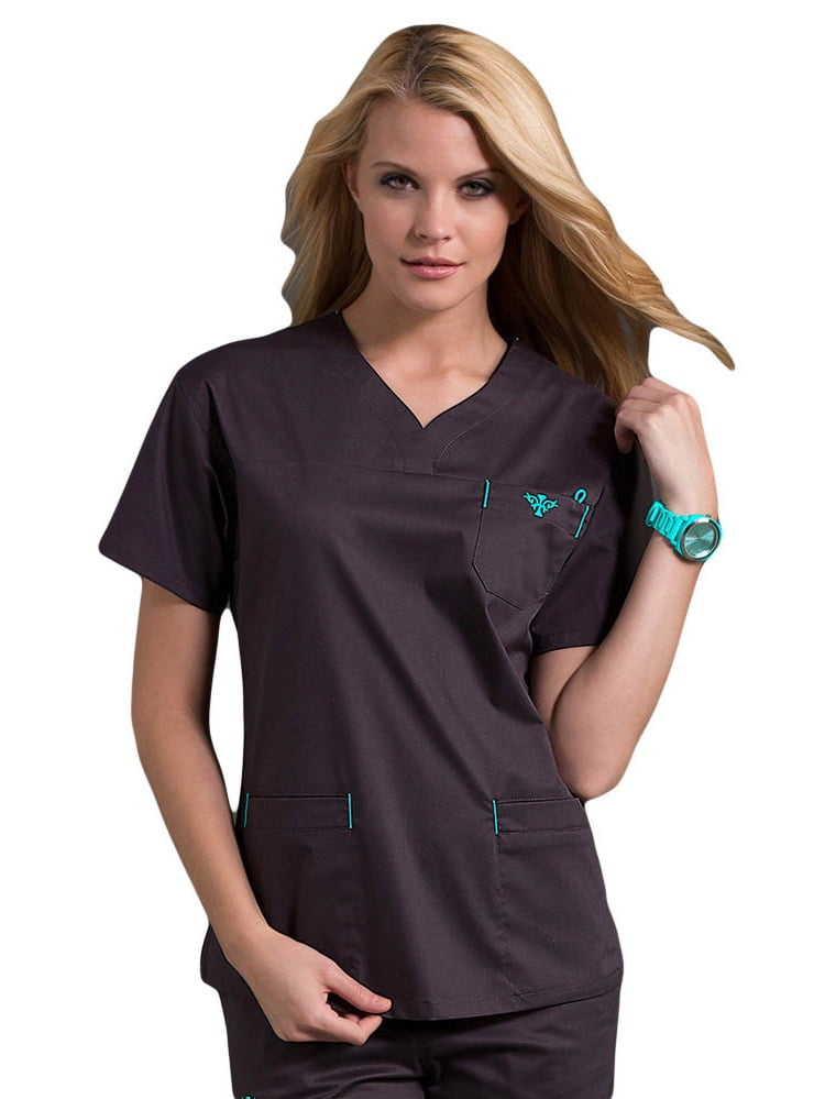 Med Couture Med Couture Women's Signature VNeck Solid Scrub Top