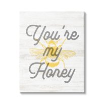 Stupell Industries You're My Honey Bee Phrase Animals & Insects Painting Gallery Wrapped Canvas Print Wall Art, 30 x 40