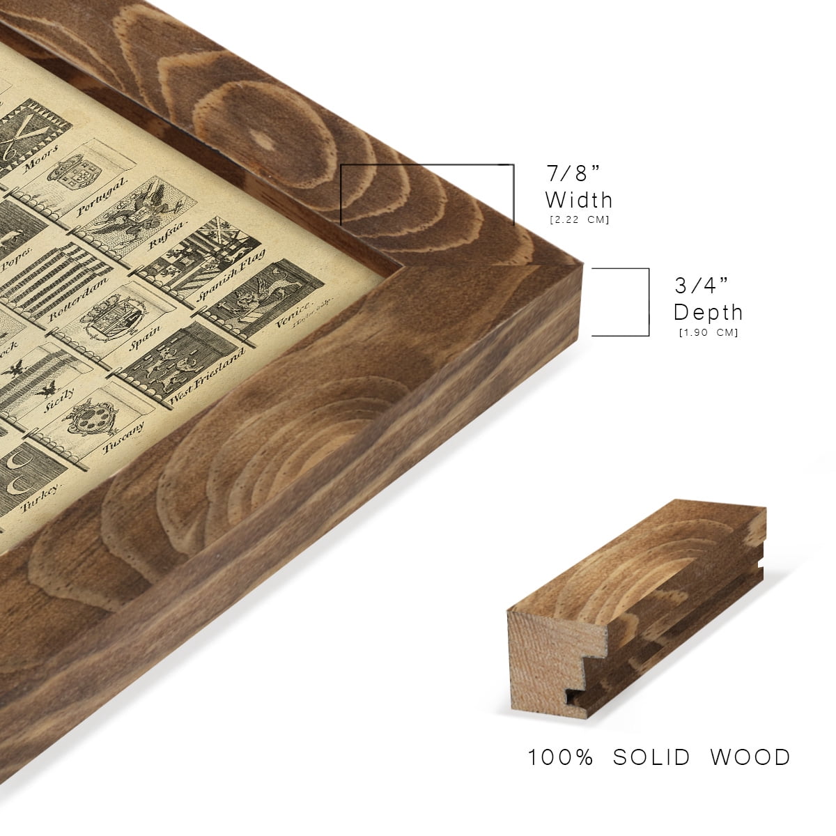 Encyclopediae VII -Framed Print w/glass-Walnut