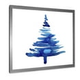 thumbnail image 2 of Designart Blue Winter Christmas Tree Ii Traditional Framed Wall Art, 2 of 4