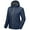 Dark Blue, variant on Womens Warm Recycle Insulated Jacket Hooded Lightweight Windproof Winter Coat Hiking Travel Dark Blue XL