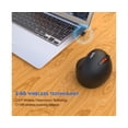 thumbnail image 3 of HXSJ T31 Mouse Rechargeable Noiseless 2400DPI 2.4GHz Vertical Wireless Mouse for Desktop - Black, 3 of 5