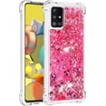 thumbnail image 3 of Compatible with Samsung Galaxy A51 5G Case Glitter Luxury Cute Love Liquid Quicksand Clear TPU Girls Women Stylish Bumper Shockproof Protective Case for Samsung Galaxy A51 5G Rose YB, 3 of 12