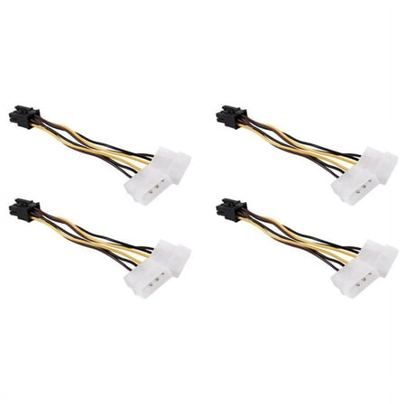 A Dual 4-Pin Molex IDE to 6 Pin PCI-E Graphic Card Power Cable