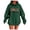 F152-Green, variant on FYDUU Christmas Hoodies for Women Fashion Letter Print Hooded Sweatshirt Long Sleeve Pullover Casual Tops for Fall Winter Clothes