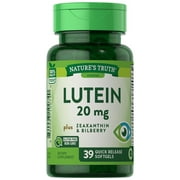 Nature's Truth Lutein Zeaxanthin & Bilberry Antioxidant 20mg, 39ct, 4-Pack