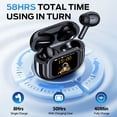thumbnail image 2 of VEAT00L Wireless Earbuds Bluetooth Headphones, Ear Buds with Touch Screen, ANC ENC Noise Cancelling Transparency Mode, 58H Stereo Deep Bass, IPX7 Waterproof, Clear Calls, 7 EQ for iOS Android (Black), 2 of 7