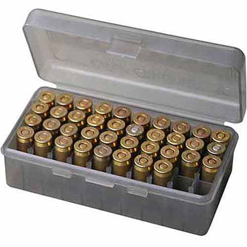 MTM Fliptop, 9MM/380, 50Round Ammo Case, Smoke