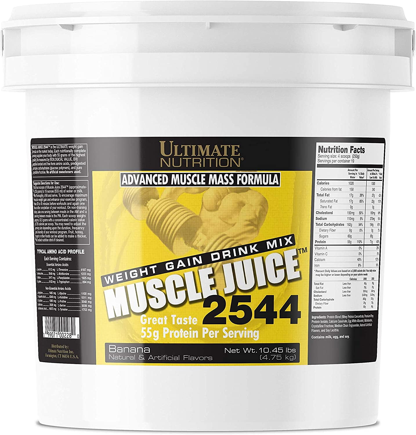 Ultimate Nutrition Muscle Juice 2544, Lean Muscle Mass Classic Gainer