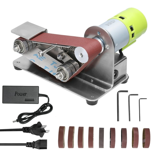 Molinillo multifuncional Mini lijadora de banda eléctrica DIY pulidora de pulido cortador de bordes CACAGOO Lijadora