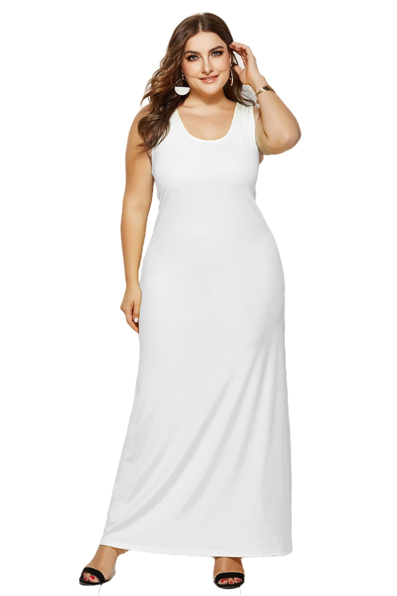 Loose Tank Top Knit Maxi Dress 