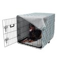 thumbnail image 5 of Dusty Blue Dog Crate Cover, Print of Owl Lover Theme on Branches Big-Eyed Animal, Easy to Use Pet Kennel Cover Small Dogs Puppies Kittens, 7 Sizes, Pale Cadet Blue Umber, by Ambesonne, 5 of 6