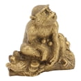 thumbnail image 3 of Brass Monkey Statue Chinese Zodiac Handmade Home Decor Collectibles Figurine Ornament, 3 of 5
