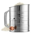 thumbnail image 2 of Homelife Stainless Steel Flour Sifter 3 Cup Fine Mesh Rotary Baking Sifter with Comfortable Handle Durable Easy to Clean Ideal for Cakes More, 2 of 10