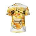 thumbnail image 6 of Rocae Honey Bee for Men's Mesh Quick-Dry Short Sleeve Workout T-Shirt,Mens Crew Neck Tee Lightweight Soft Classic T Shirts X-Large, 6 of 9