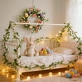 thumbnail image 5 of Easter Egg & Flower Candle Wreath Ring - Artificial Floral Candle Ring for Centerpieces, Candelabra, and Spring Table Decorations, 5 of 6