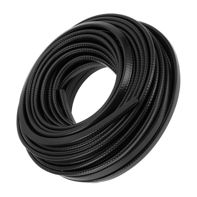 Ofertas Únicas Universal de Weatherstrip para Automóviles, Cinta Adhesiva para Sellado del Clima, Tira de 66 pies en forma de U, PVC Negro