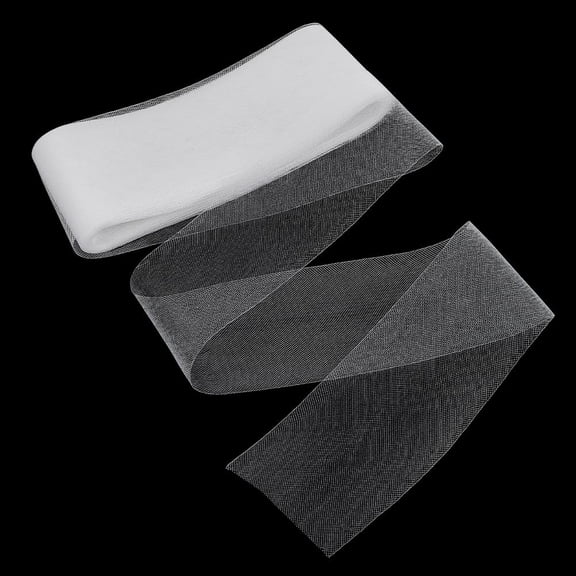 23 Yards x 4 Inch Elastic Soft Horsehair Braid White Polyester Horsehair Trim Mesh Braid Hem for Polyester Boning Sewing Wedding Dress Dance Gowns Dress Accessories