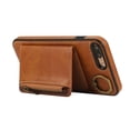 thumbnail image 3 of Allytechgroup Stylish iPhone 8 Plus/ 7 Plus Wallet Case, Secure Case for Apple iPhone 8 Plus/ 7 Plus, Multi-functional Durable, Ring Holder Hand Wrist Stand Shockproof Case for Women Men, Brown, 3 of 7