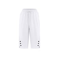 thumbnail image 5 of Light Weight Capris for Women Summer Palazzo Plus Size Straight Leg Pettie for Daily,Office,Travel Gauze Womens Ladies Summer Slacks with Pockets Loose Fit Resort Outfit Breathable Trousers White, 5 of 5
