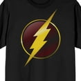 thumbnail image 2 of Flash Embellished DC Logo Crew Neck Short Sleeve Men's Black T-shirt-XXL, 2 of 4
