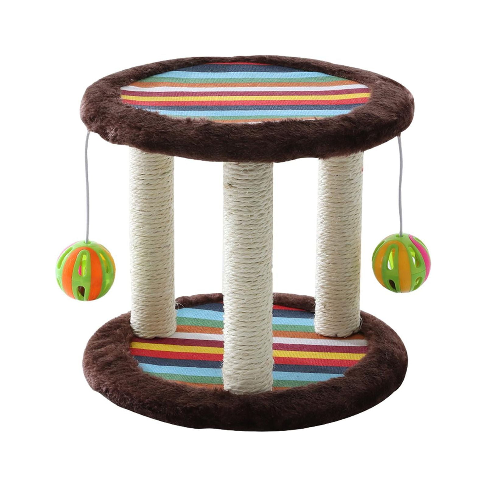 Bvdfgk Cat Scratch Post Cats Interactive Toy Perch for Indoor Cats for Cats Kitties Brown