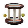 thumbnail image 4 of FITYLE Cat Scratch Post Kitten Scratch Perch with Hanging Balls, Platform with Carpeted Base, Sisal Cat Scratcher for Cats Supplies Brown, 4 of 9
