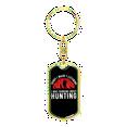 thumbnail image 4 of Thinking Hunter'S Keychain Stainless Steel or 18k Gold Dog Tag Keyring, 4 of 8